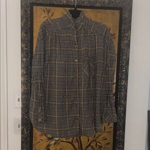 Free People plaid button down
